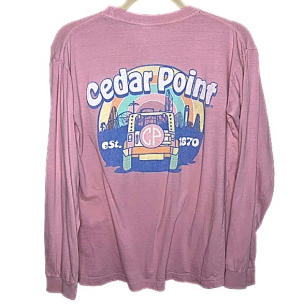 Comfy Resortwear Pink Cedar Point Long Sleeved T-shirt Size Small